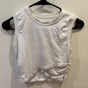 White tank top with Rhinestone Detail